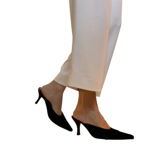 Luxe Black Sloan suede Velvet Mules - 6 - Picture 7 of 8